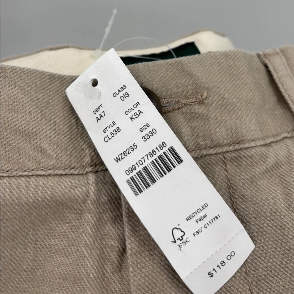 J.Crew Straight-fit creased stretch cotton-blend twill trouser 33/30